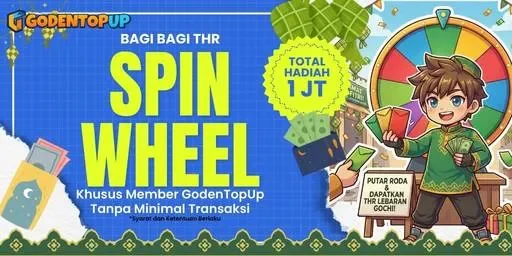 🌙 Bagi-Bagi THR Lebaran GodenTopUp: Tonton IG Live Spin Wheel & Menangkan Total Hadiah 1 Juta Rupiah! 🎡